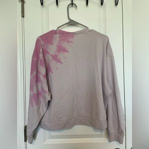 JoyLab oversized sleeve sweatshirt - pink/light purple tie dye - size M
